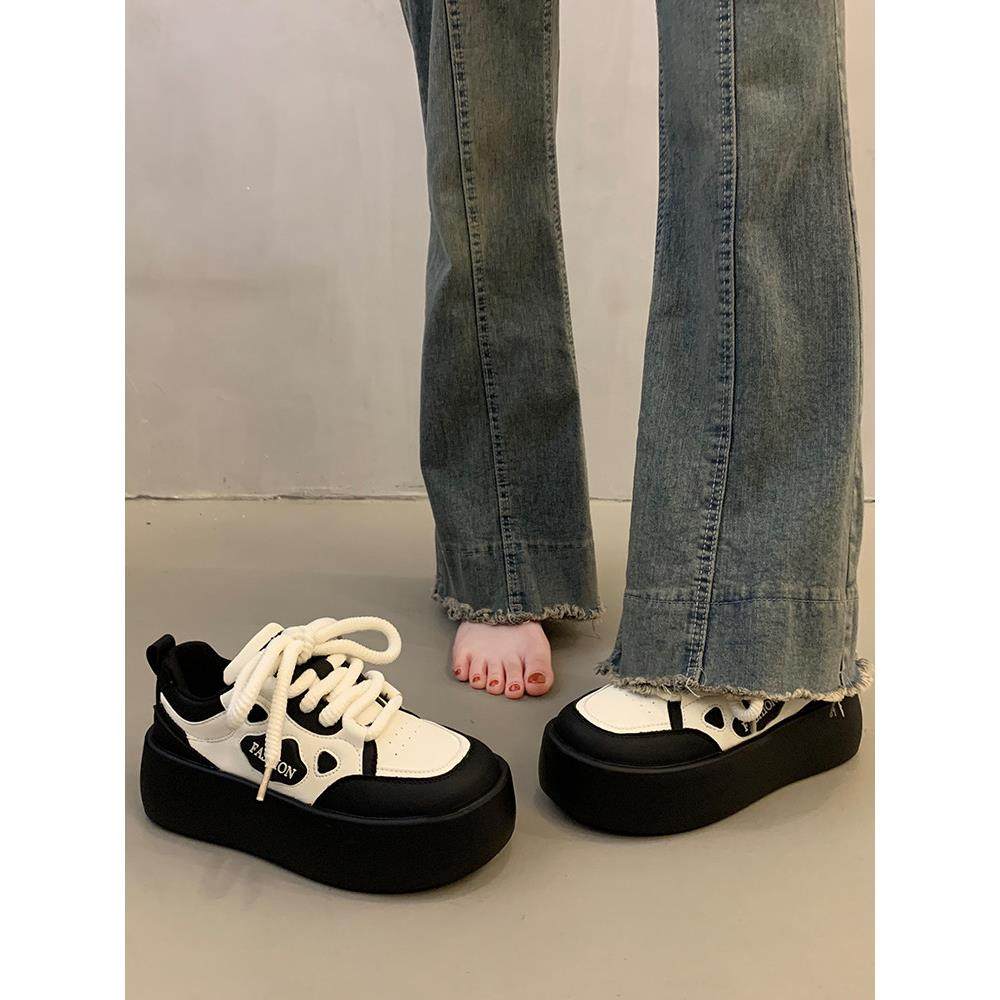 春百搭小白鞋增高厚底板鞋季2026新款松糕休闲运动老0119k,女鞋,时尚休闲鞋,淘宝优惠券,粉丝福利购,淘宝优惠卷