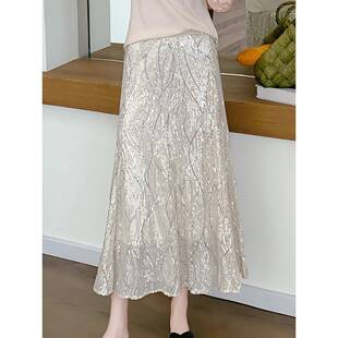 春夏2026年新 裙妇女 长裙0317r 裙加码 亮片鱼尾裙漂亮