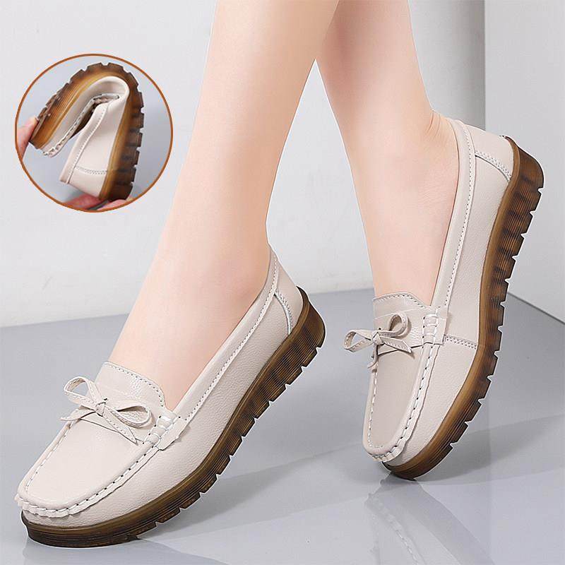 软底豆豆鞋女春秋款平底单鞋舒适厚底牛筋底软底中老年妈妈0123e,女鞋,乐福鞋（豆豆鞋）,淘宝优惠券,粉丝福利购,淘宝优惠卷