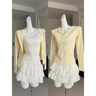 女性夏季 户外防晒服冰丝清凉感觉显瘦上0325e 黄色防晒服2026新款