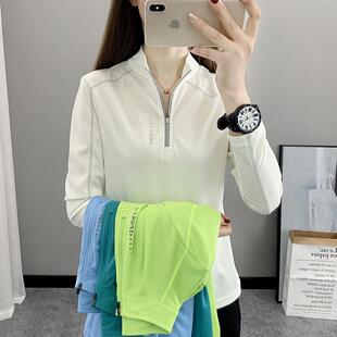 登山徒步快干干T恤纯色大尺码 薄款 户外跑0325e 女夏季 速干干衣长袖