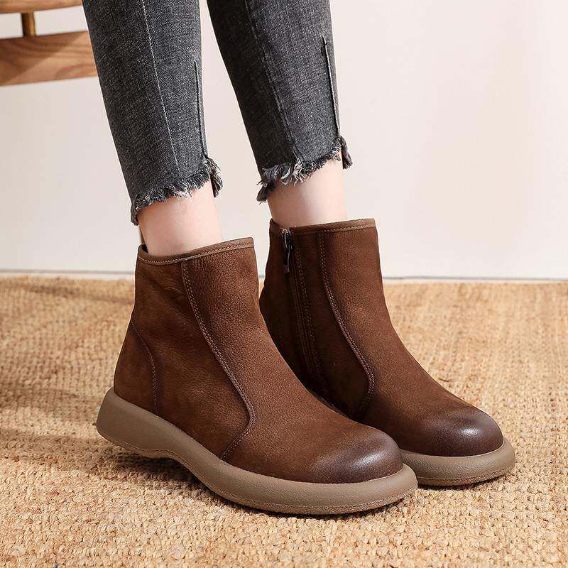 秋季文艺马丁靴女单靴高筒休闲烟筒短靴平底中筒潮靴1029h