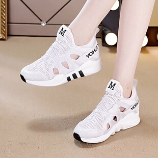 品牌软底配裙子的鞋子女鞋2025季内增高网鞋女百搭透气运动0302