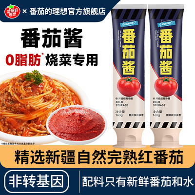 新疆非转基因番茄酱家用小包装0脂儿童无添加番茄酱厨房炒菜160g