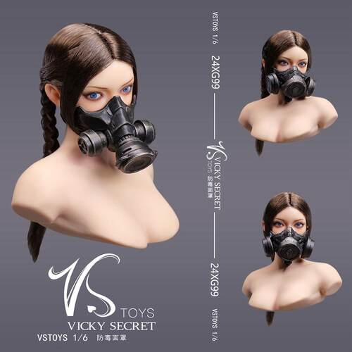 现货 VSTOYS 1/6 防毒面罩配件 24XG99 适配12寸可动兵人偶