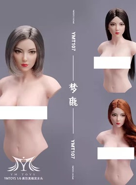 现货 YMTOYS 1/6 可动眼亚洲女头雕 梦鹿 YMT107适合PH包胶女素体