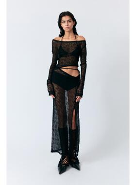 LUCENCY 25春夏可拆解蕾丝透视配内搭两件套连衣裙