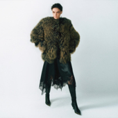 款 LUCENCY 中长款 宽松真皮保暖时尚 AW25 染尖滩羊毛皮草外套