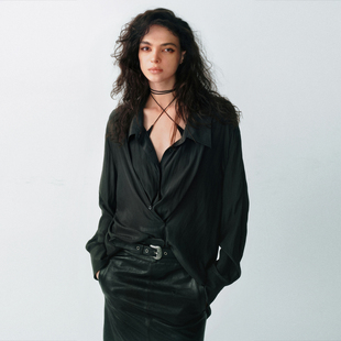 宽松通勤百搭气质休闲上衣 丝质垂感衬衫 LUCENCY AW25