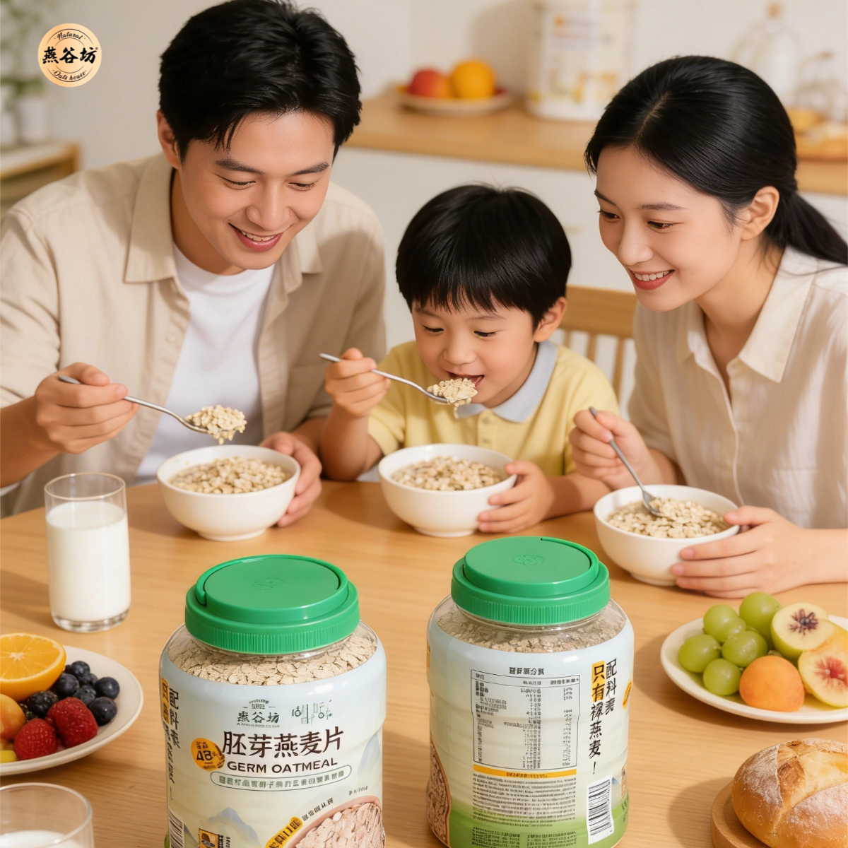 【2桶划算装】燕谷坊胚芽燕麦片即食高蛋白质健身代餐纯燕麦原味,咖啡/麦片/冲饮,纯燕麦片,淘宝优惠券,粉丝福利购,淘宝优惠卷