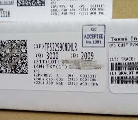 原装 假一赔十 TPS22990NDMLR 封装WSON-10 丝印RB990N 负载开关