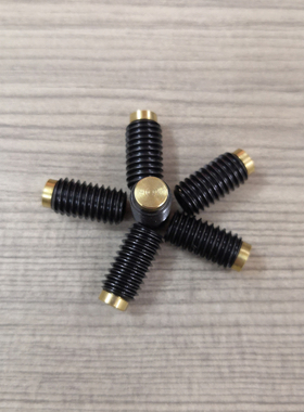 12.9级内六角发黑机米镶铜头M8铜头紧定螺丝螺钉铜柱端止付现货