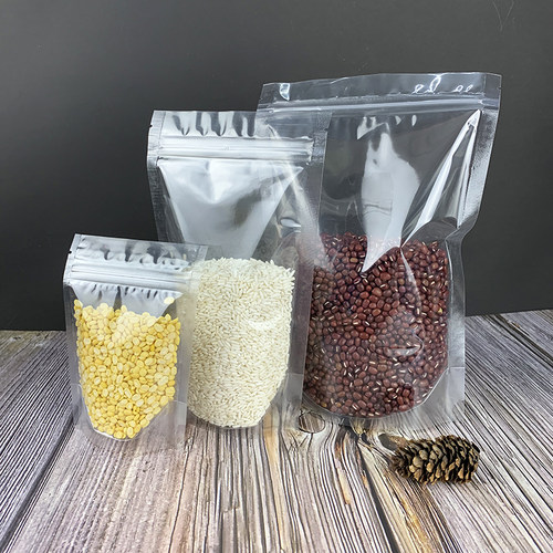 现货高透明自立自封袋食品干果防潮分装袋五谷杂粮食品密封包装袋
