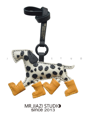 【MR夹子】Dalmatian/大麦町 真皮手工制作包包挂件 后视镜挂饰