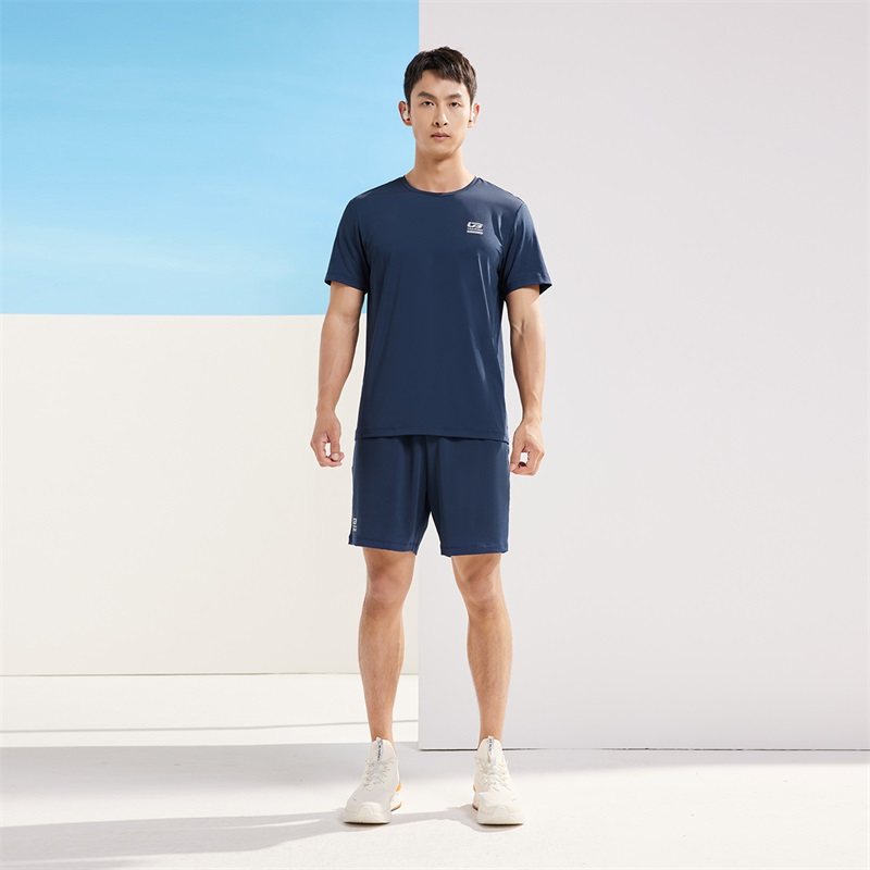 361运动套装男春秋新款跑步健身运动服舒适透气短袖短裤套装