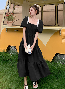 新款首发 露背黑色蝴蝶结连衣裙 2C122-8832-P120-K188