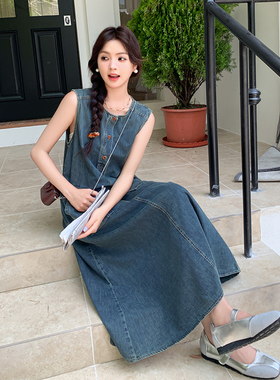 主推爆款现货 2024夏季新款牛仔连衣裙C022-9101-P115-K168