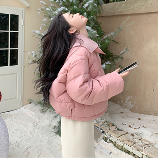 907P275K385 羽绒服2C087 2024年新款 现货主推毛线拼接短款