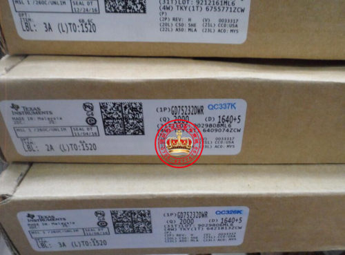 GD75232DWRG4原装多路RS-232驱动器和接收器75232