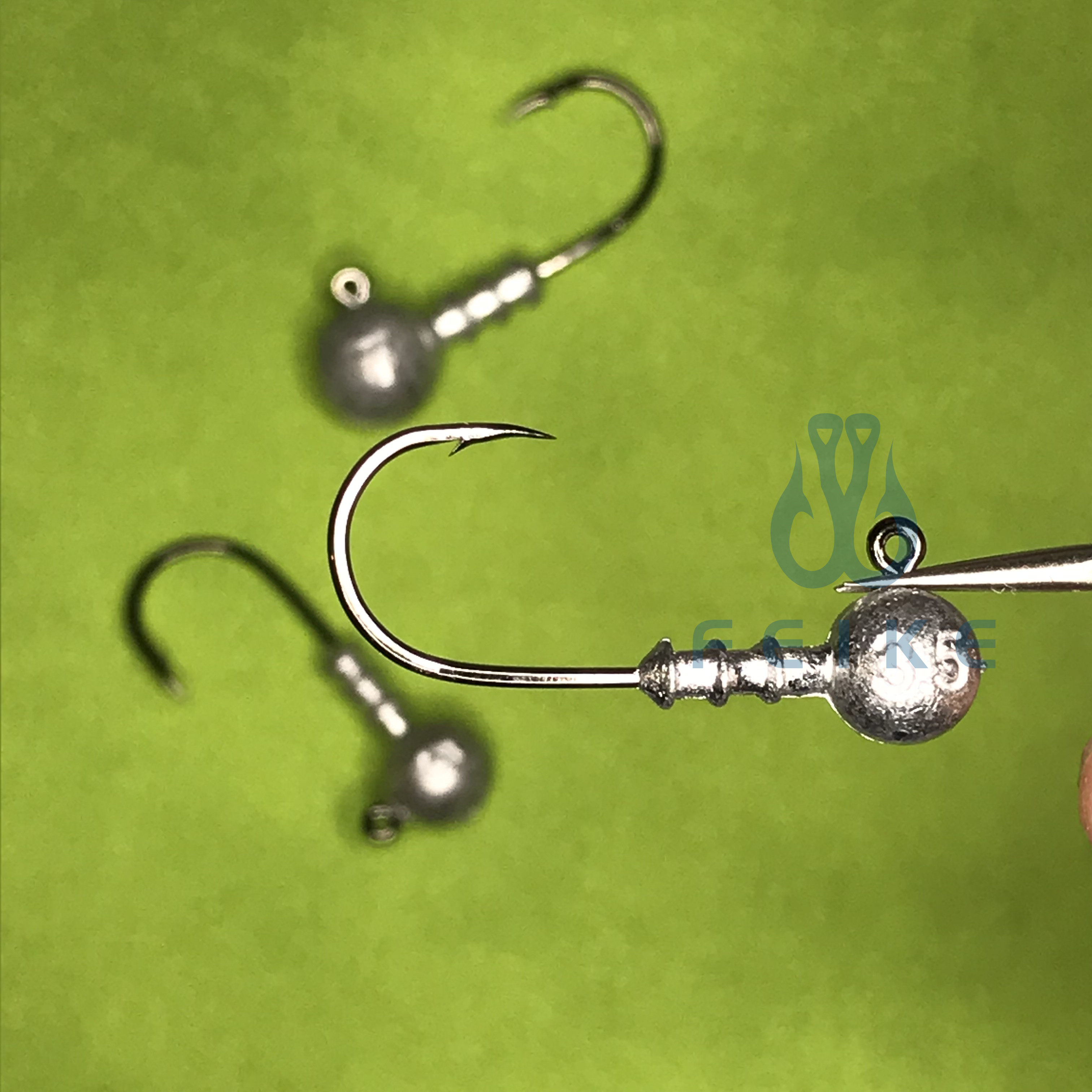 铅头钩鳜鱼腐败塘专用鱼钩5克7克伽马卡兹圆头内弯钩尖硬瞬间穿