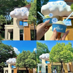 充气云朵异形定制卡通闭气PVC升空气球广告空飘气模