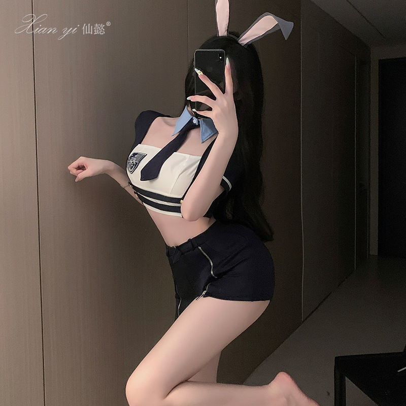 仙懿万圣节服饰性感兔子警官cos服酒吧吸睛辣妹舞台演出服681