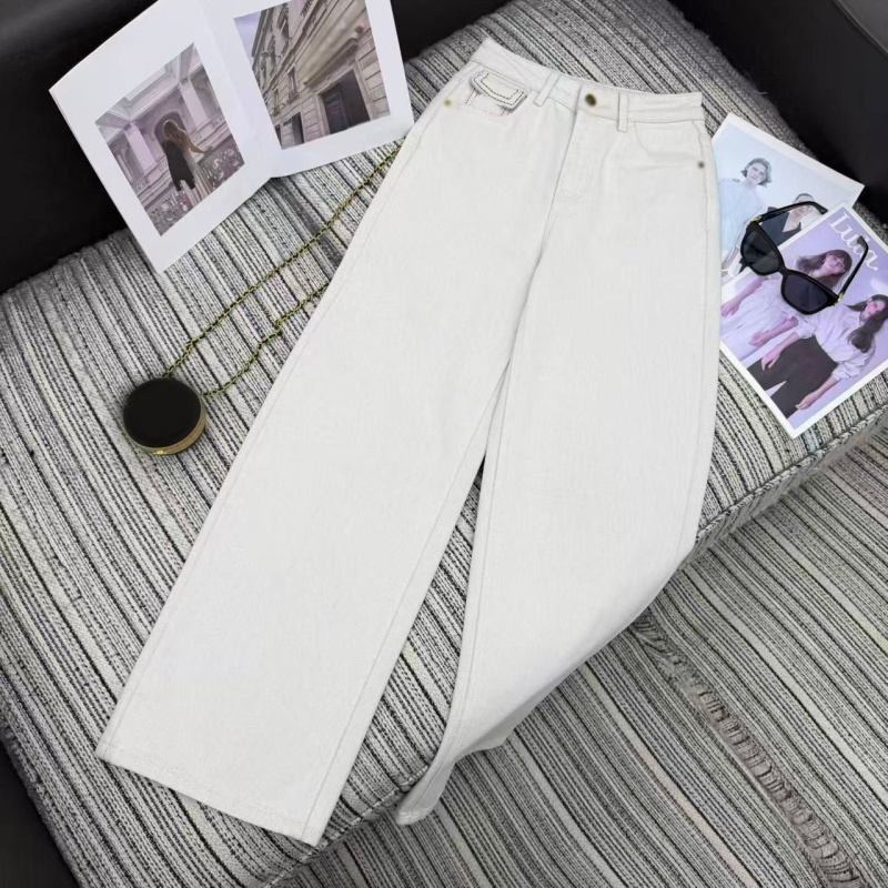 加绒加厚面料高腰设计新款牛仔阔腿裤