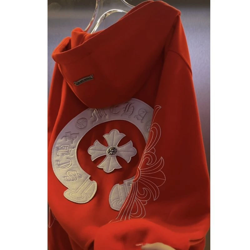 美式潮流连帽卫衣外套男款春秋新款时尚十字架长袖休闲百搭卫衣