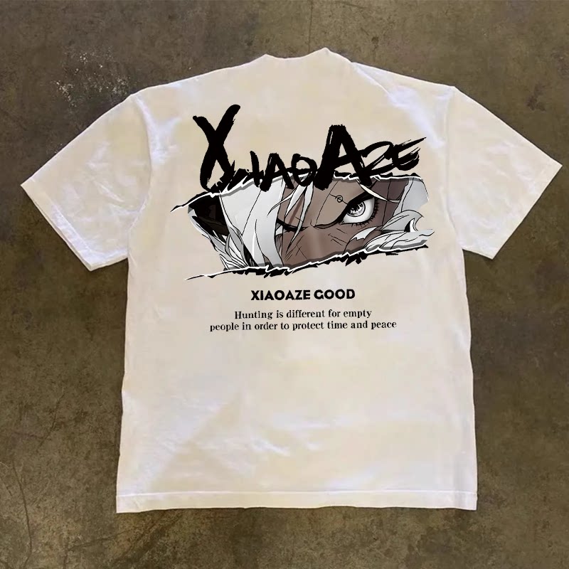 高克数新款美式重磅纯棉短袖T恤男女情侣印花宽松五分袖半袖体恤