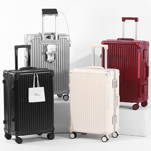 登机铝框20寸行李箱女商务24寸大方海关锁26寸拉杆箱学生