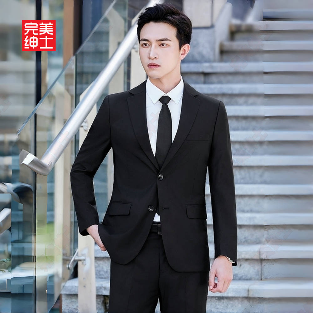 升级款西装男士商务正装职业装外套休闲大码春秋款韩版修身西服男