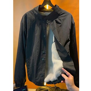秋冬季新款时尚高级感通勤立领座山雕夹克潮牌男冬季韩版加绒外套