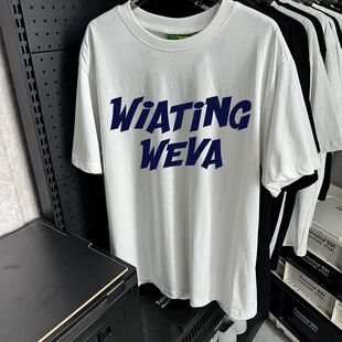 重磅纯棉美式潮牌个性字母印花短袖t恤百搭宽松ins男女夏季上衣服