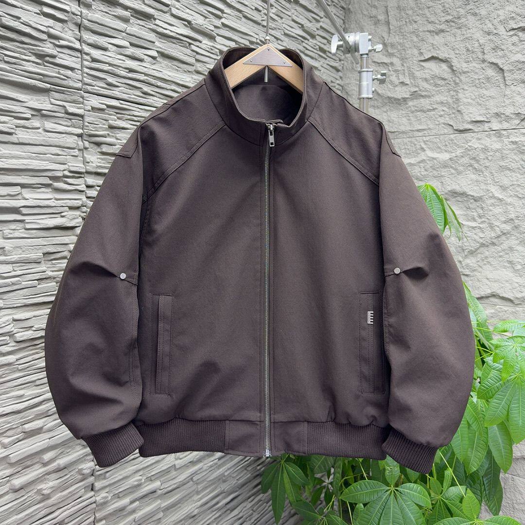 2026春季新款立领夹克男款潮牌痞帅外套男简约时尚休闲潮流上衣