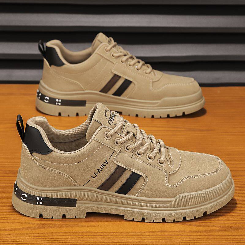 男鞋2025年新款春季工地干活休闲劳保板鞋上班工作防滑耐磨鞋子男