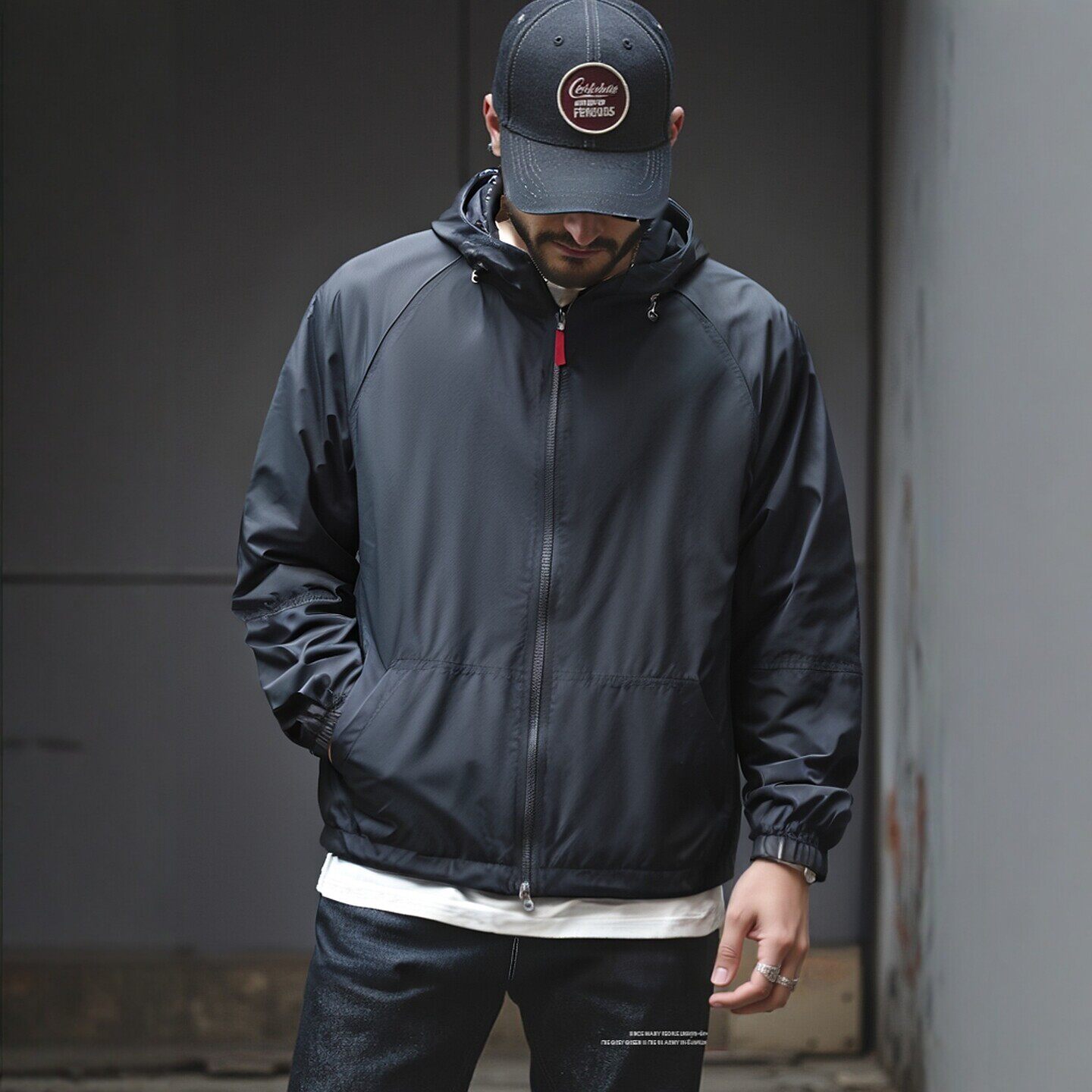 美式山系户外机能轻量化运动外套男春秋薄款风衣外贸男装连帽夹克