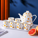 家用整套茶杯陶瓷水具套装 茶壶大容量冷水壶水杯套装 茶具套装 欧式