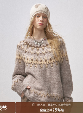 DIDDI MODA 费尔岛提花套头毛衣