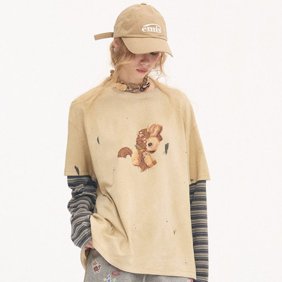 DIDDIMODA贴纸印花T恤/小马T恤