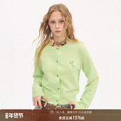 设计感上衣打底衫 DIDDI MODA手工刺绣葡萄纯绵羊毛针织开衫 女士