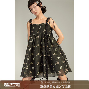 【清仓特惠】DIDDI 花边肩带少女公主裙连衣裙吊带娃娃裙