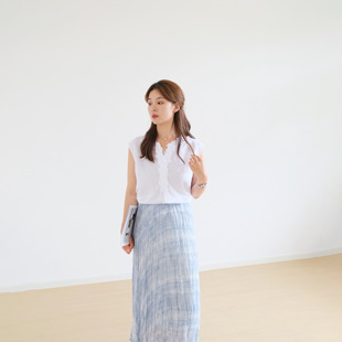 REST HEART 2026夏季新品 V领立体刺绣小花无袖小衫