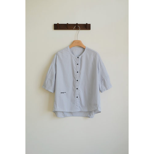 REST HEART 2026夏季新品 圆领文艺风隐条宽松版衬衫