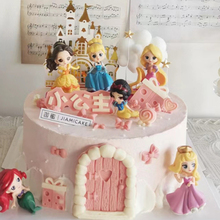 迷你公主蛋糕装饰摆件小仙女小公主白雪Q版套装女生女孩生日插件