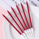 韩式 复古抛光闪亮电镀蜡烛金属质感直杆红色铅笔生日蜡烛蛋糕装 饰