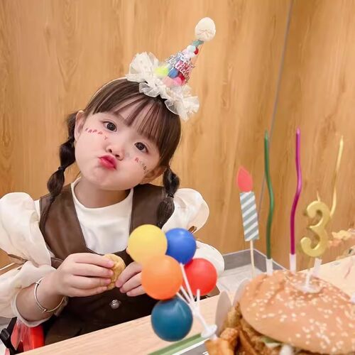 儿童生日派对装饰少女拍照道具