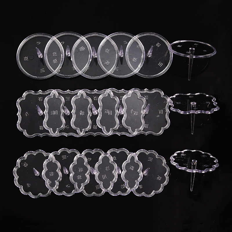 100个情景蛋糕装饰摆件底座蛋糕装饰底托插件透明塑料情景配件