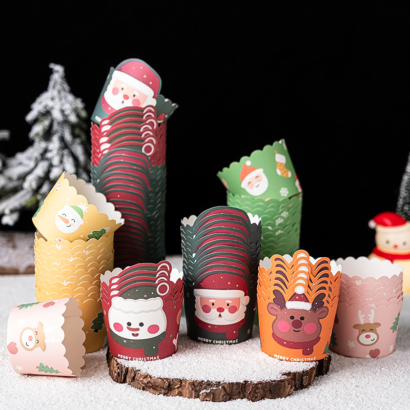 圣诞节蛋糕礼盒甜品纸托马芬杯