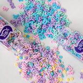 蝴蝶结糖珠蛋糕装 饰彩糖珍珠糖切片糖片生日甜品台烘焙糖果点缀