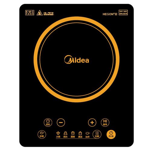 Midea/美的 HT2218HM电磁炉爆炒火锅烧水触摸屏小面板防水家用单